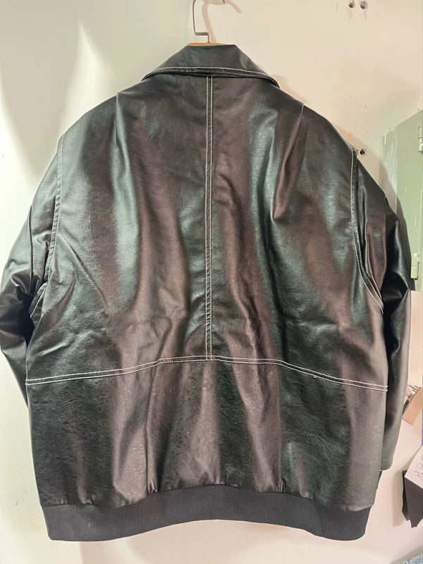 Chaqueta de moto de cuero vintage 