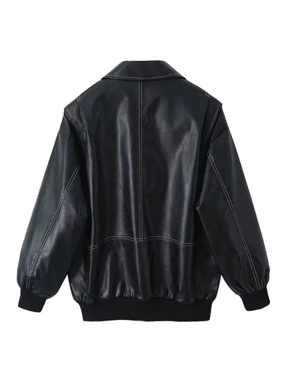 Chaqueta de moto de cuero vintage 