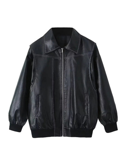 Chaqueta de moto de cuero vintage 