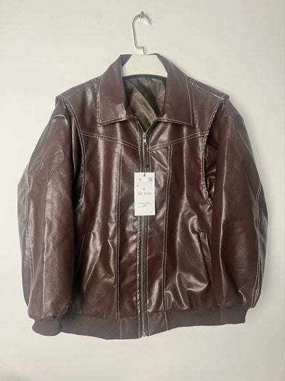 Chaqueta de moto de cuero vintage 