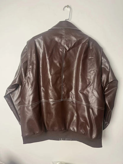 Chaqueta de moto de cuero vintage 