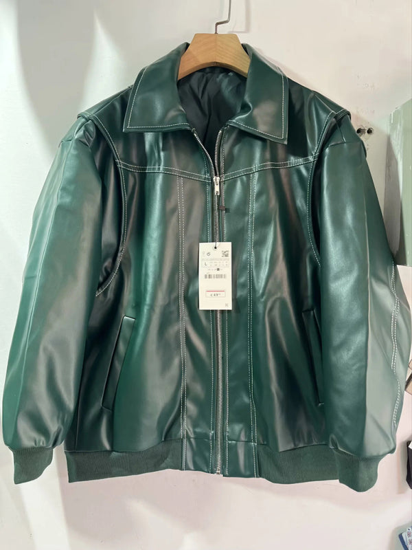 Chaqueta de moto de cuero vintage 