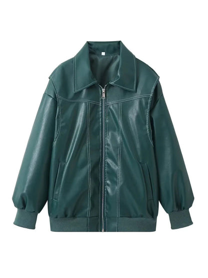 Chaqueta de moto de cuero vintage 