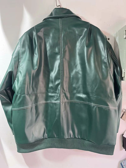 Chaqueta de moto de cuero vintage 