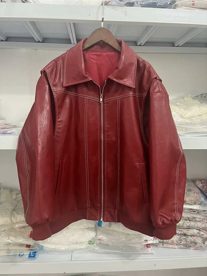 Chaqueta de moto de cuero vintage 