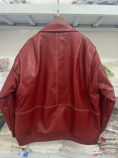 Chaqueta de moto de cuero vintage 