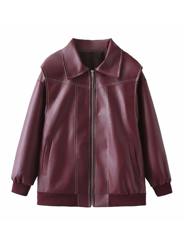 Chaqueta de moto de cuero vintage 