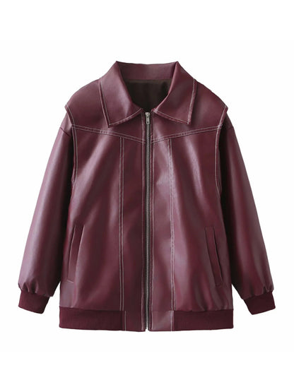 Chaqueta de moto de cuero vintage 