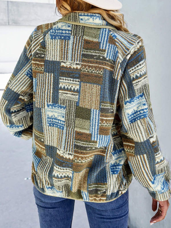 Chaqueta casual de algodón para otoño e invierno, abrigo de felpa. 