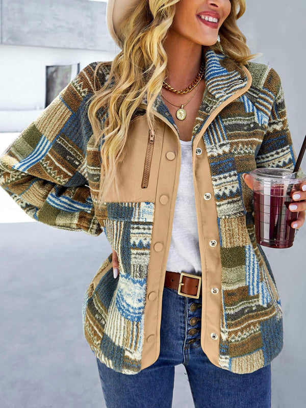 Chaqueta casual de algodón para otoño e invierno, abrigo de felpa. 