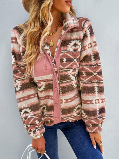 Chaqueta casual de algodón para otoño e invierno, abrigo de felpa. 