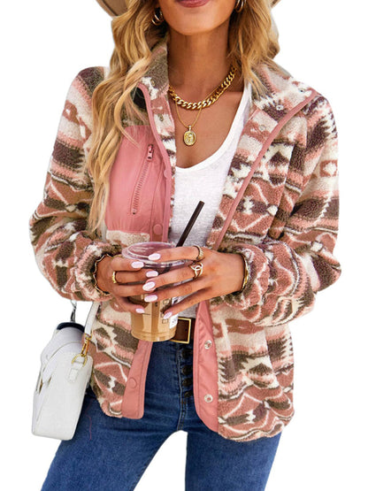 Chaqueta casual de algodón para otoño e invierno, abrigo de felpa. 