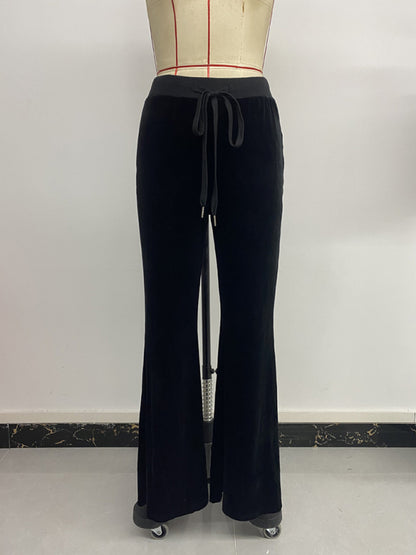 Pantalones acampanados de terciopelo de estilo nuevo para chicas sexys 