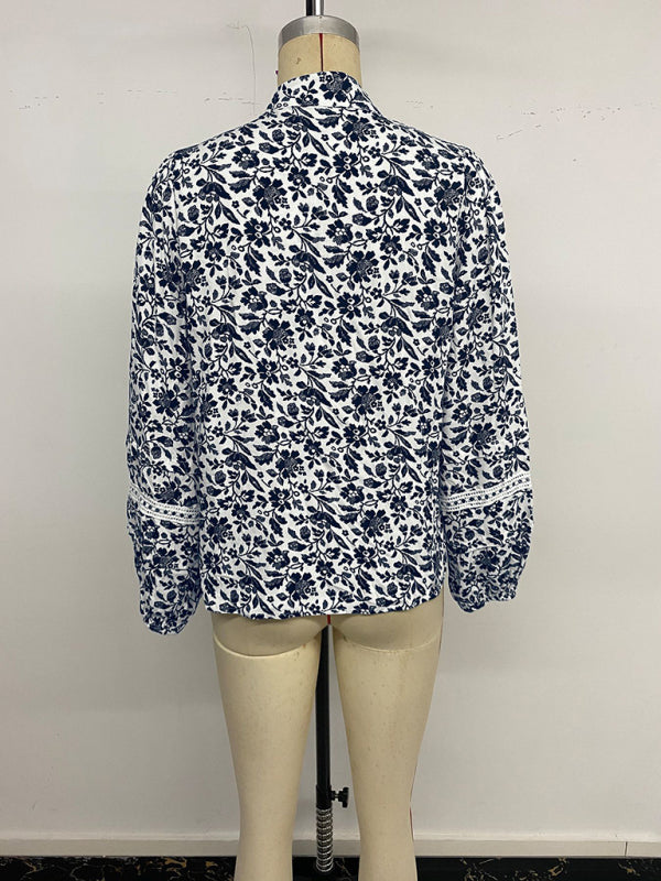 Top floral con escote en V y tirantes estilo retro, informal y elegante 