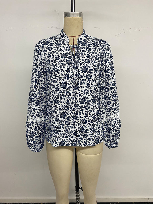 Top floral con escote en V y tirantes estilo retro, informal y elegante 